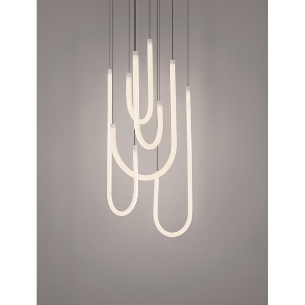 Bela/mat črna jeklena LED zatemnitvena viseča svetilka s senčilom iz akrilnega stekla ø 50 cm Topaz – Nova Luce-image-2