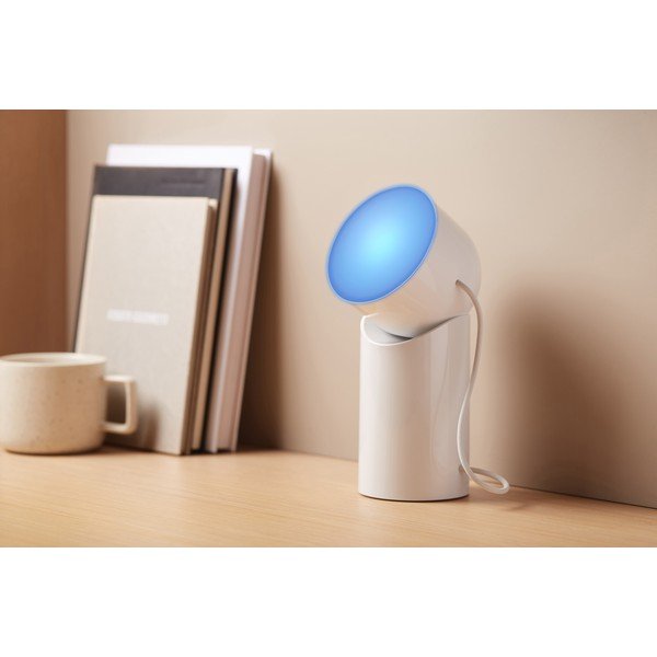 Bela LED namizna svetilka (višina 14 cm) Orbe – Lexon-image-1