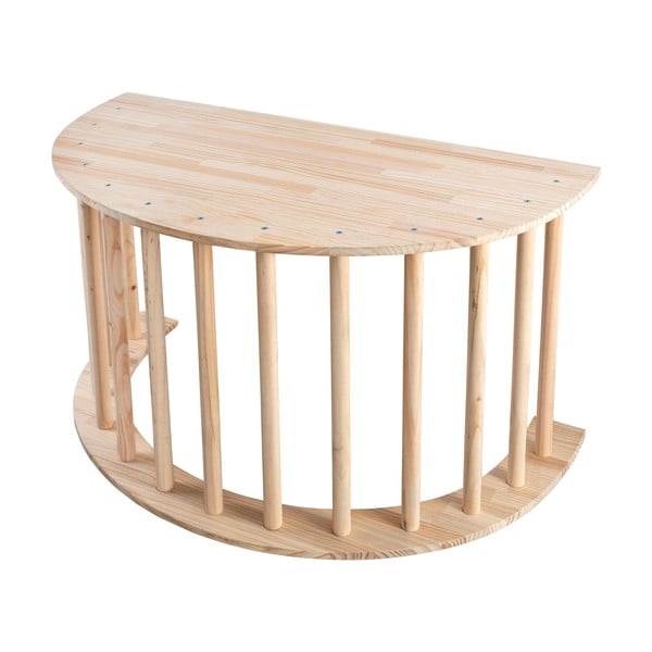 Gugalnica iz masivnega bora v naravni barvi 60x100x60 cm Montessori – Little Nice Things-image-3