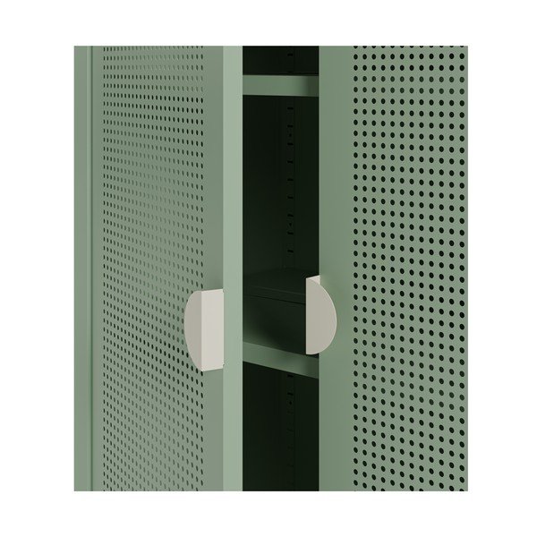 Mentolno zelena/v naravni barvi kovinska omarica 70x100x40 cm Sayla – Marckeric-image-3