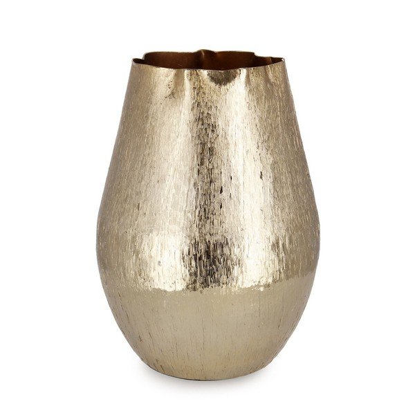 Aluminijasta ročno izdelana vaza v zlati barvi (višina 38 cm) Brighty – Bizzotto