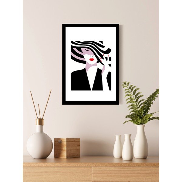 Stenska slika v okvirju Piacenza Art Lady With Hat, 23 x 33 cm