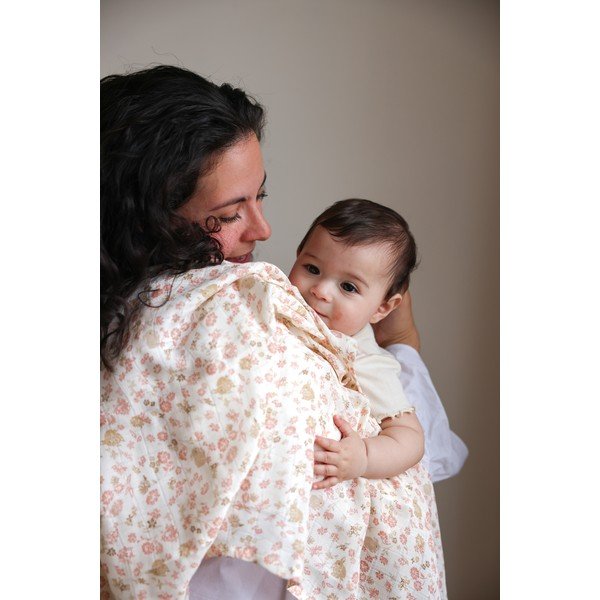 Bež plenica iz organskega bombaža 120x120 cm Augusta – Cam Cam Copenhagen-image-1