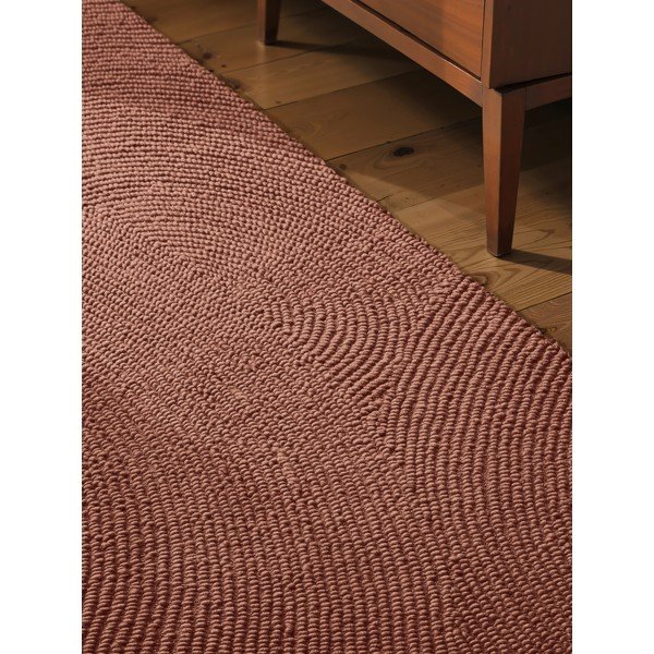 Ročno tkan volnen tekač v barvi terakote 80x200 cm Calmio – Hanse Home-image-1