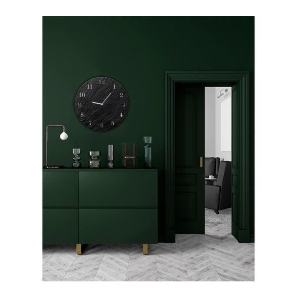 Stenska ura Styler Glassclock Carbon, ⌀ 30 cm-image-2