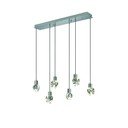 LED viseča svetilka v srebrni barvi s steklenim senčilom Verano – Trio Select