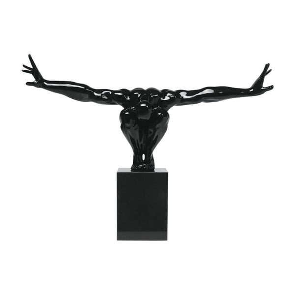Črni dekorativni kip Kare Design Athlet
