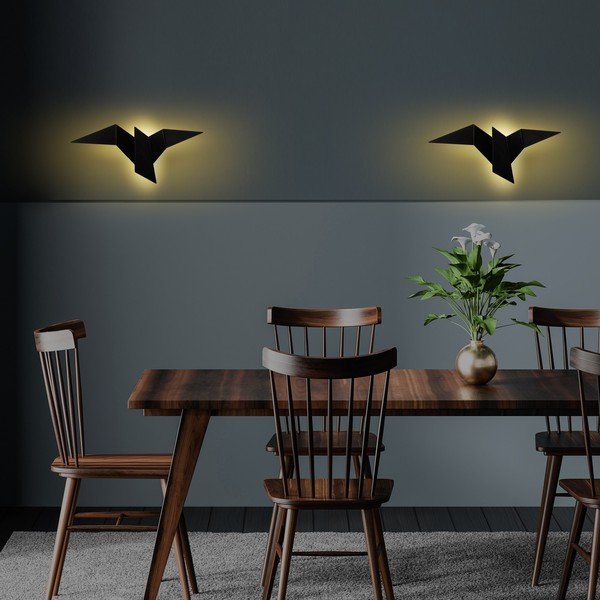 Črna LED stenska svetilka Pacali – Opviq lights-image-1