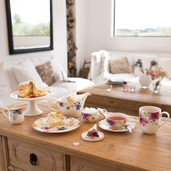 Porcelanska skodelica za čaj z motivom cvetja Villeroy & Boch Mariefleur Tea, 0,24 l-image-2