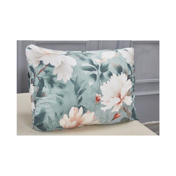 Turkizna enojna 3-delna posteljnina iz mikrosatena 140x200 cm Selma – My House-image-3