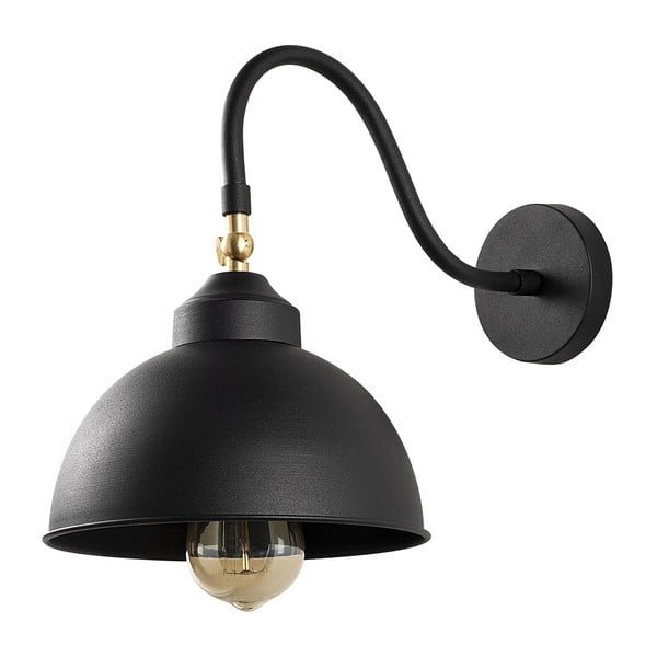 Črna kovinska stenska svetilka Opviq lights Fotini-image-4