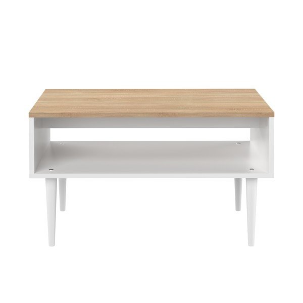 Bela mizica s ploščo v hrastovem dekorju 80x47 cm Horizon - TemaHome 