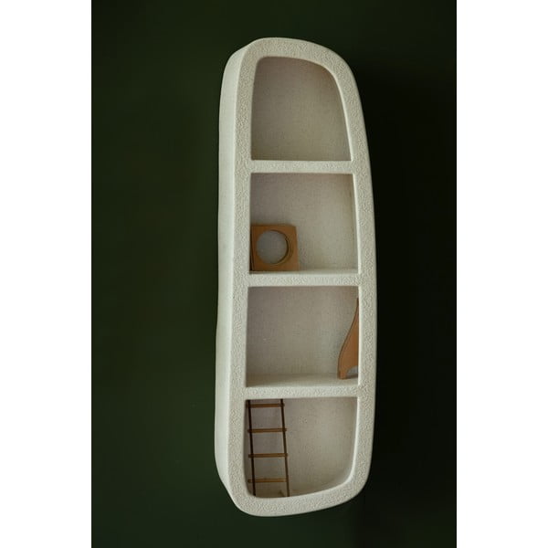 Kremno bela večnivojska polica 38 cm Veda – Dutchbone-image-2