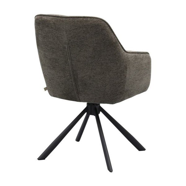 Temno siv oblazinjen jedilni stol z nasloni za roke Avola – Unique Furniture-image-4