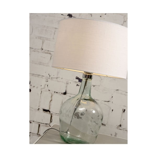 Namizna svetilka s temno sivim senčnikom in strukturo iz recikliranega stekla Good&Mojo Murano, ⌀ 47 cm-image-4