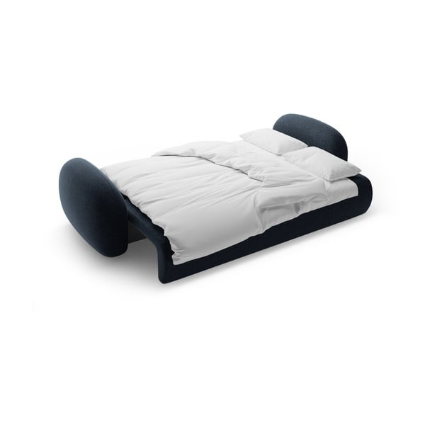 Temno modra raztegljiva/s prostorom za shranjevanje sedežna garnitura iz šenilje 262 cm Tonale – Cosmopolitan Design-image-4