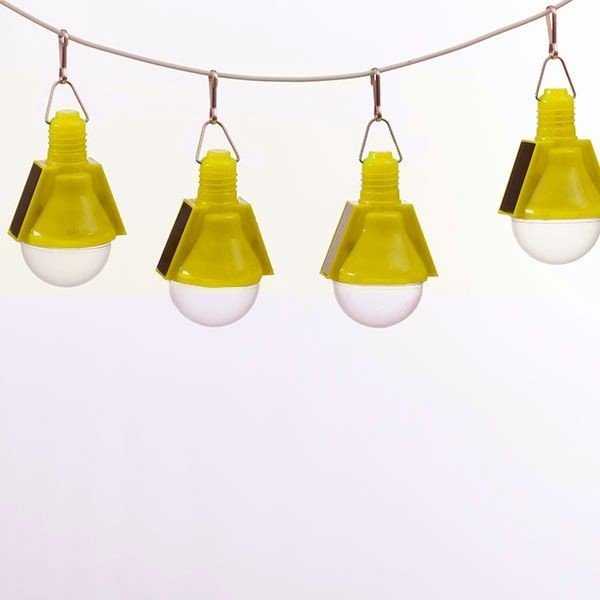 Komplet 4 rumenih sončnih žarnic InnovaGoods