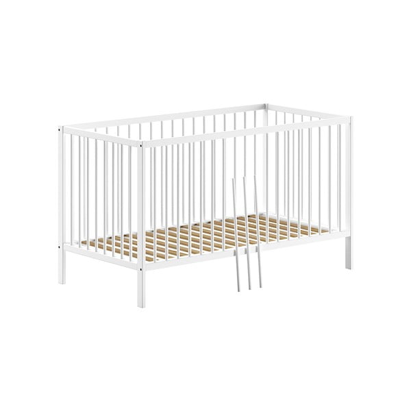 Bela otroška posteljica iz masivnega bora 70x140 cm DINO – Vipack