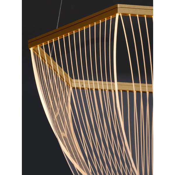 Aluminijasta LED zatemnitvena viseča svetilka v zlati barvi s senčilom iz akrilnega stekla ø 52 cm Valentin – Nova Luce-image-2