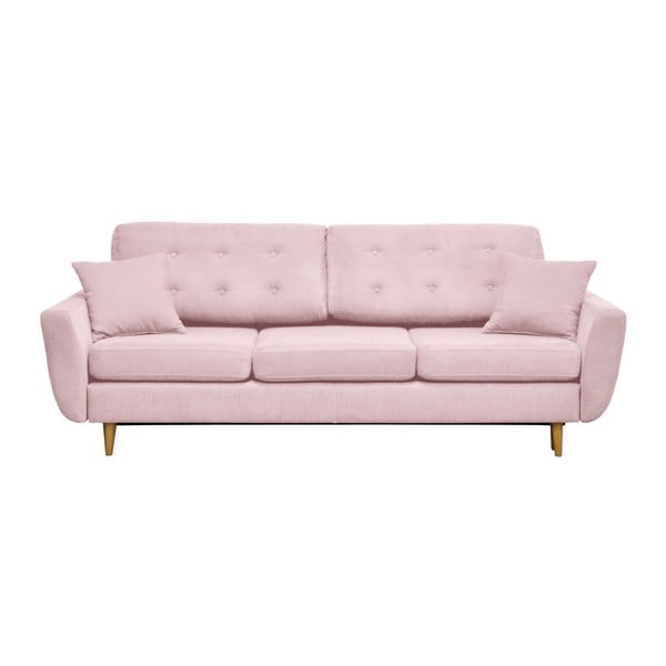 Svetlo roza raztegljiv kavč za tri osebe Cosmopolitan design Barcelona
