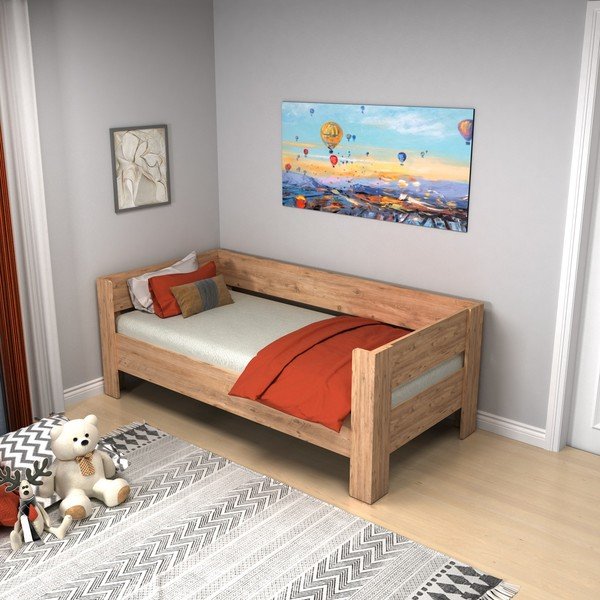 Postelja v naravni barvi 90x190 cm Malina – Kalune Design-image-2