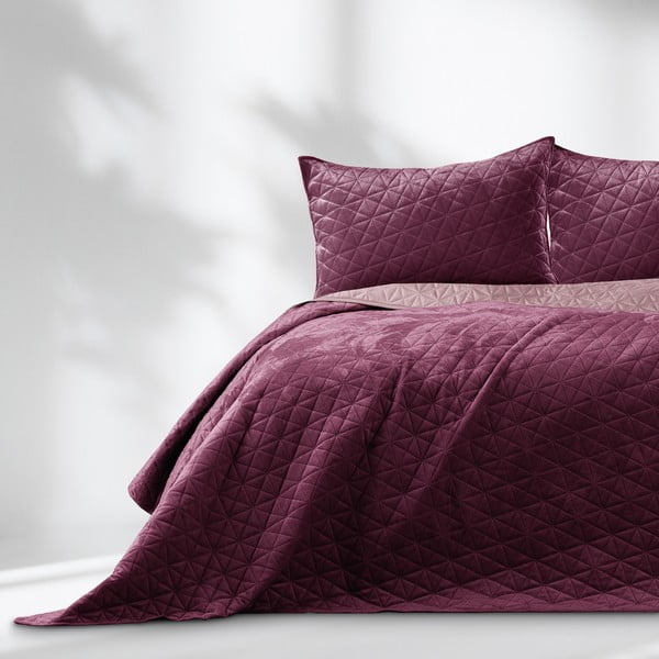 Temno rožnato prešito pregrinjalo 170x210 cm Laila – AmeliaHome