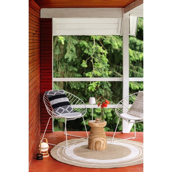 Komplet 2 belih vrtnih stolov Bonami Selection Coco-image-1