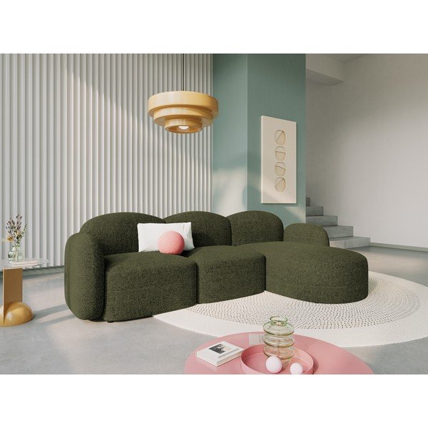 Zelena kotna sedežna garnitura (desni kot) Blair – Micadoni Home-image-1