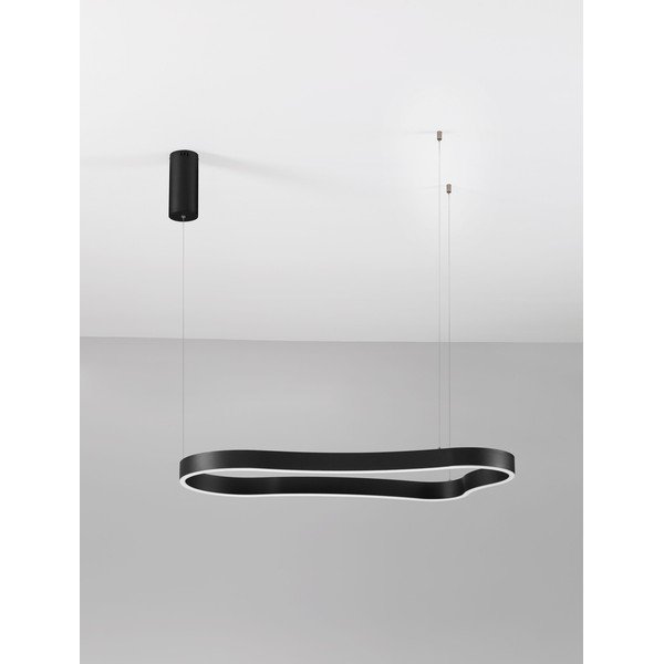 Mat črna aluminijasta LED zatemnitvena viseča svetilka Dussa – Nova Luce-image-3