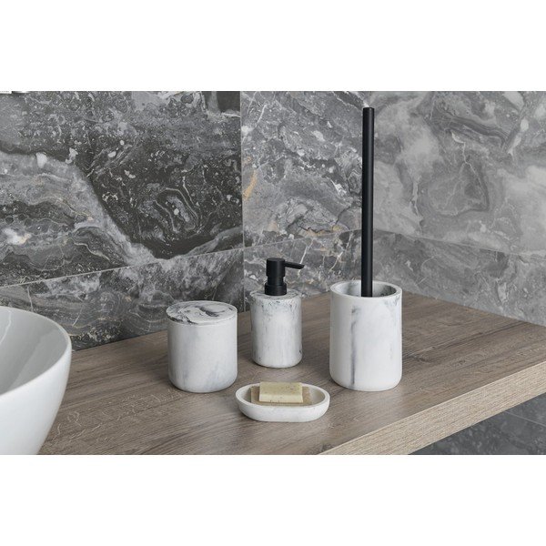 Črno-bela WC ščetka Sapho Bianco-image-2