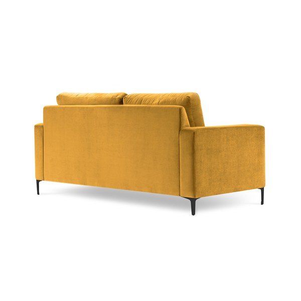 Rumena žametna zofa Kooko Home Harmony, 158 cm-image-2