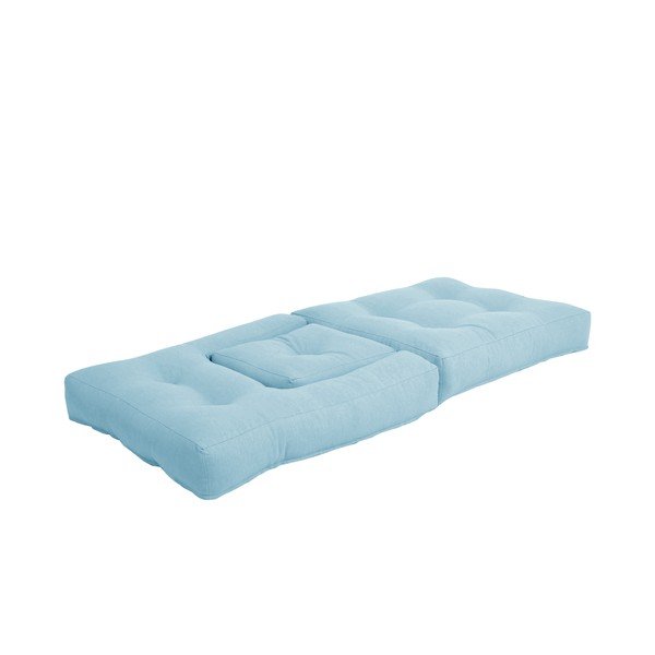 Otroški zložljiv fotelj s taburejem Karup Design Mini Cube Light Blue-image-4