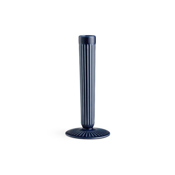 Temno moder lončeni svečnik Kähler Design Hammershoi, višina 20 cm