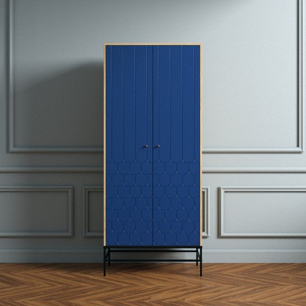 Temno modra garderobna omara Woodman Lia-image-1