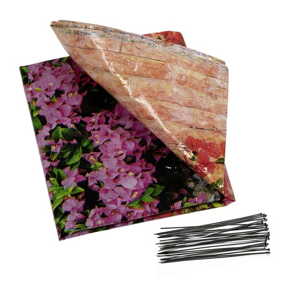 Plastičen balkonski zastor 500x85 cm Flowers – Maximex-image-3