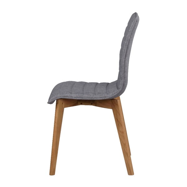 Siv jedilni stol z rjavimi nogami Rowico Grace-image-2