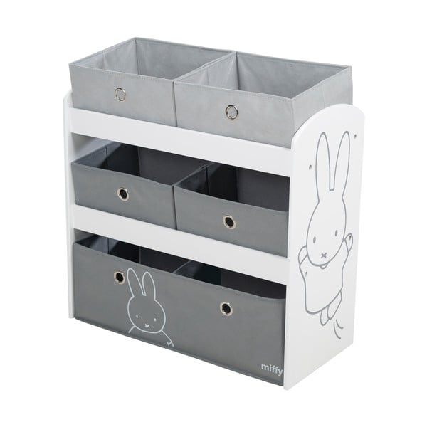 Bel/siv otroški organizator za igrače 63,5x29,5x60 cm Miffy – Roba-image-3