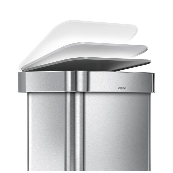 Jeklen koš za smeti s pedalom v srebrni barvi 45 l – simplehuman-image-3