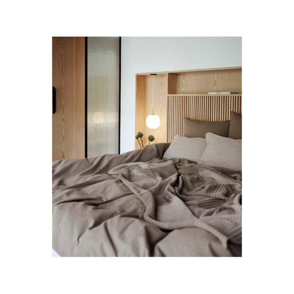 Bež blazina iz mešanice bombaža in volne Södahl Wave Knit, 40 x 60 cm-image-4