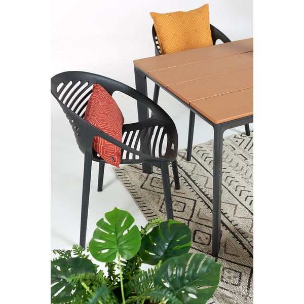 Črn vrtni fotelj Bonami Essentials Joanna-image-1