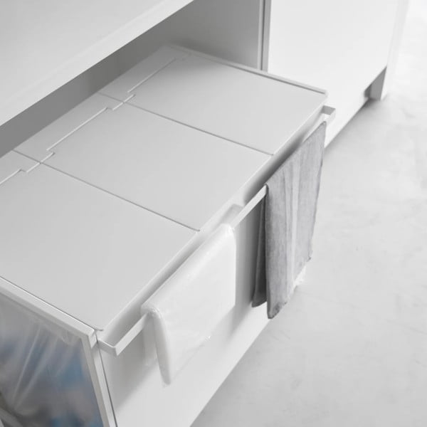 Bel kovinski koš za smeti za ločevanje odpadkov Tower – YAMAZAKI-image-2