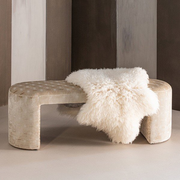 Bež oblazinjena klop Jacob – WOOOD-image-1