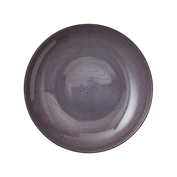 Črna kamnita skleda z notranjo glazuro v vijolični barvi Bitz Mensa, premer 40 cm-image-3