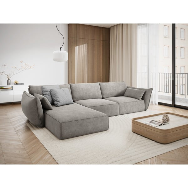 Svetlo siv kotni kavč (levi kot) Vanda - Mazzini Sofas-image-1