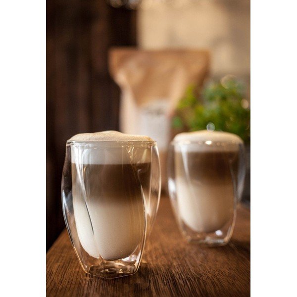 Komplet 2 dvostenskih kozarcev Vialli Design Latte, 300 ml-image-1