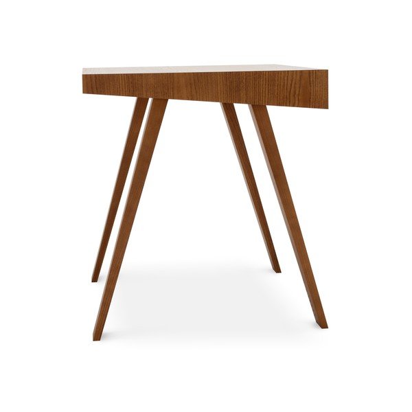 Rjava pisalna miza z nogami iz jesenovega lesa EMKO 4.9, 140 x 70 cm-image-2