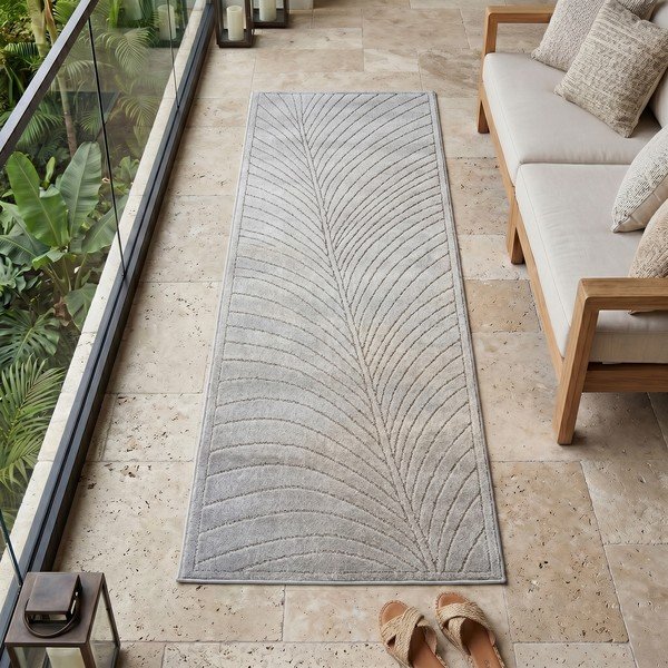 Zunanji in notranji tekač v srebrni barvi 80x250 cm Nova 1204 – Ayyildiz Carpets-image-1