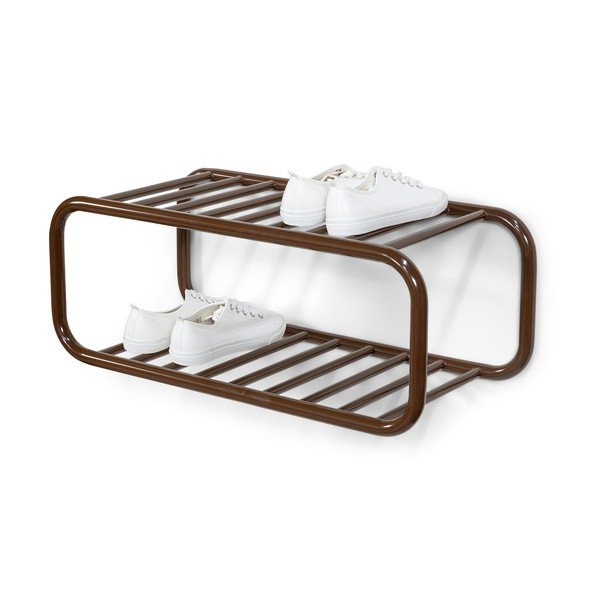 Temno rjava kovinska stenska omarica za čevlje 72x28x35 cm Retro – Spinder Design-image-3