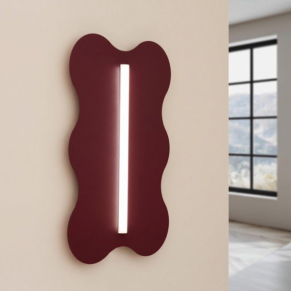 Bordo rdeča kovinska stenska svetilka KLOVER – Thoro-image-1