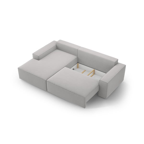 Svetlo siva raztegljiva kotna sedežna garnitura (levi kot) Jodie – Micadoni Home-image-4